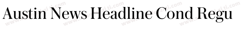 Austin News Headline Cond Regular字体转换